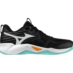 Mizuno Indoorschoenen*Wave Momentum Pro indoorschoenen heren black tangelo icegreen