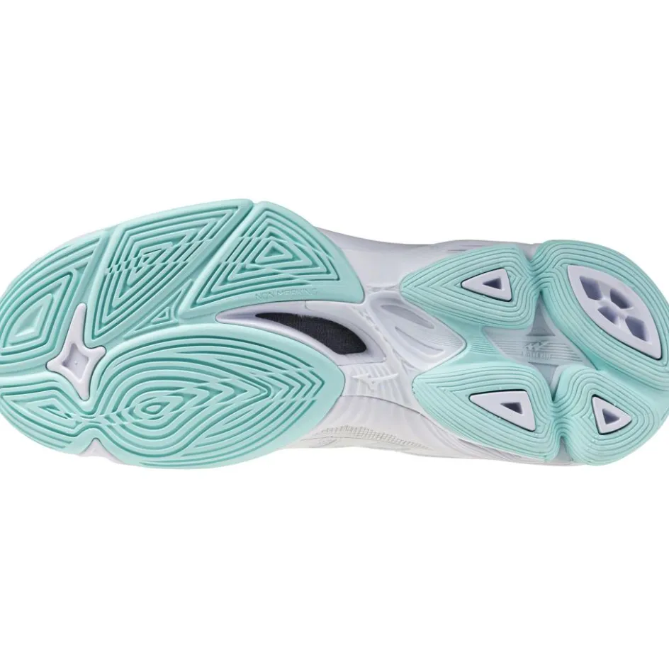 Mizuno Indoorschoenen*Wave Voltage 2 indoorschoenen dames white blue tint