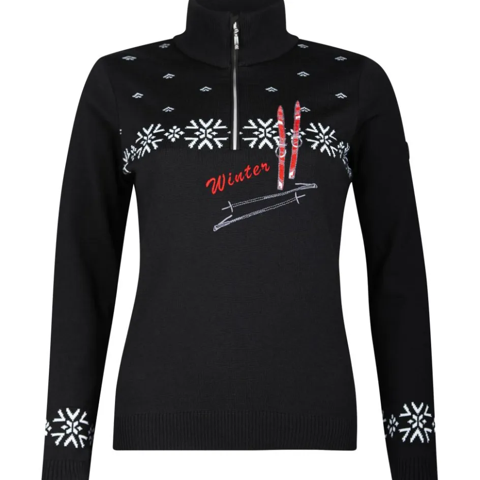 Newland Skipullies|Wintersport*Engelberg skipully dames black white