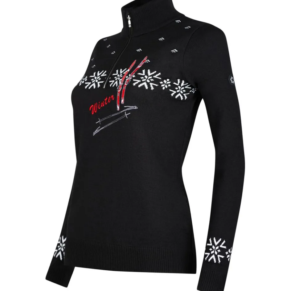Newland Skipullies|Wintersport*Engelberg skipully dames black white