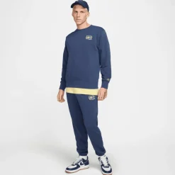 Nike Broeken*Club FT Bolt joggingbroek heren midnight navy  lightening