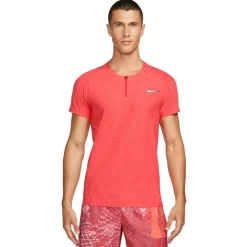 Nike Tenniskleding*Court Dri-FIT ADV Slam tennispolo heren orange ember glow white