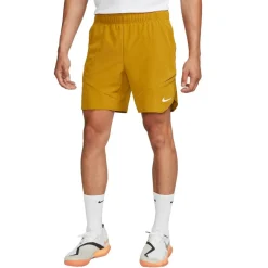 Nike Tenniskleding*Court Dri-FIT Advantage tennisshort heren bronzine lime blast white