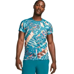 Nike Tenniskleding*Court Dri-FIT Slam tennisshirt heren green geode teal white