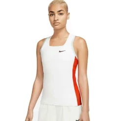 Nike Tenniskleding*Court Dri-FIT Slam tennis tanktop dames white orange blue