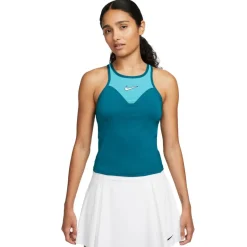 Nike Tenniskleding*Court Dri-FIT Slam tennis tanktop dames geode teal teal nebula white