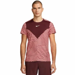 Nike Tenniskleding*Court Dri-FIT Slam tennistop heren night maroon wit