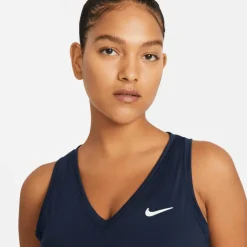 Nike Tenniskleding*Court Victory tennis tanktop dames obsidian white