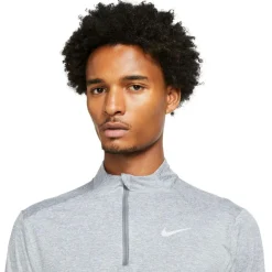 Nike Hardloopkleding*Element Dri-FIT hardloopshirt heren smoke grey grey fog reflective silver