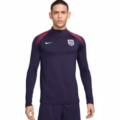Nike Voetbalkleding*Engeland Strike Dri-FIT trainingsshirt heren purple ink rosewood white
