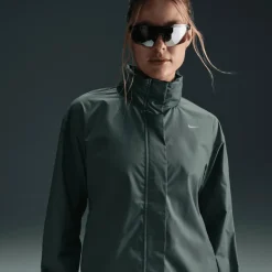 Nike Hardloopkleding*Fast Repel hardloopjack dames vintage green black