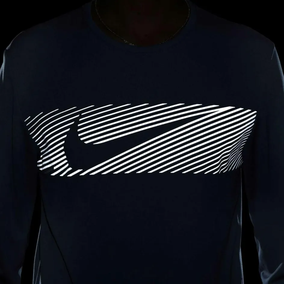 Nike Hardloopkleding*Miler Flash Dri-FIT hardloopshirt heren court blue reflective silver