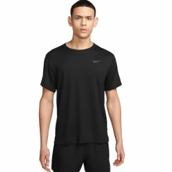 Nike Hardloopkleding*Miler hardloopshirt heren black