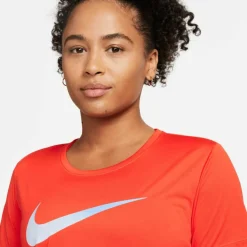 Nike Hardloopkleding*One Dri-FIT Swoosh hardloopshirt dames red