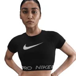 Nike Sportshirt*Pro SS shirt dames black white white