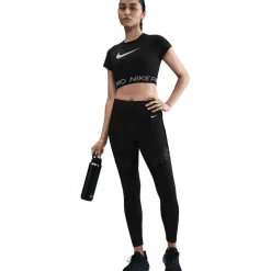Nike Sportshirt*Pro SS shirt dames black white white