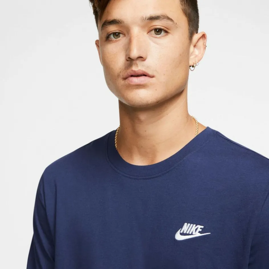 Nike Shirts, Polo's & Blouses*Sportswear Club shirt heren midnight navy white