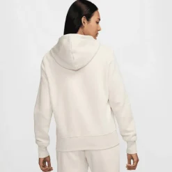 Nike Truien & Vesten*Sportswear Phoenix Fleece Logo hoodie dames light  orewood brown white armor