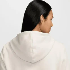 Nike Truien & Vesten*Sportswear Phoenix Fleece Logo hoodie dames light  orewood brown white armor