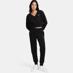 Nike Broeken*Sportswear Phoenix Fleece joggingbroek dames black sail