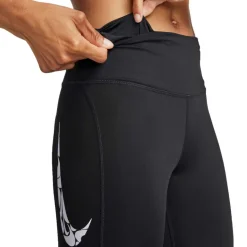 Nike Hardloopkleding*Swoosh Fast hardloopbroek dames black white