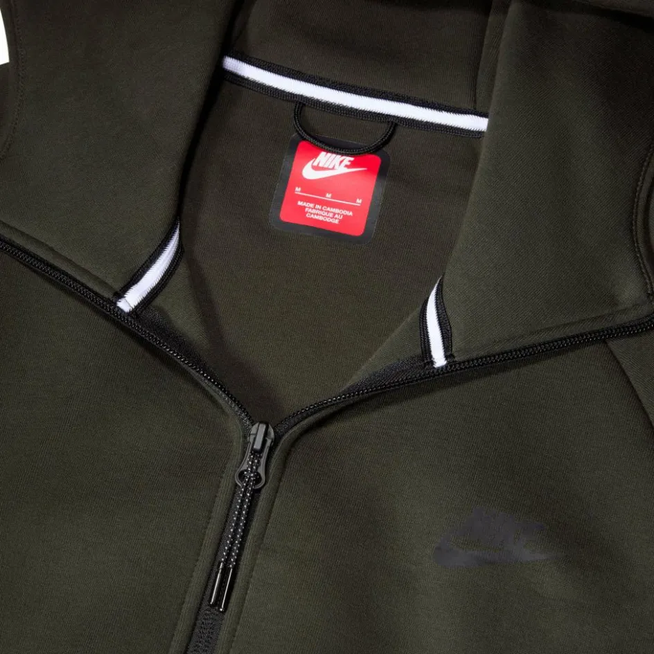 Nike Truien & Vesten*Tech Fleece Windrunner vest heren sequoia medium olive black