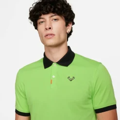 Nike Tenniskleding*The Rafa tennispolo heren action green light  lemon twist
