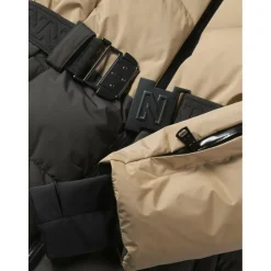 NIKKIE Ski Jassen|Wintersport*Nateland Contrast winterjas dames hummus