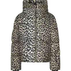 NIKKIE Ski Jassen|Wintersport*Newport Leopard winterjas dames hummus