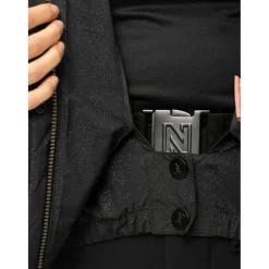 NIKKIE Ski Jassen|Wintersport*Numa Glitter winterjas dames black