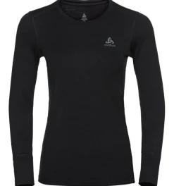 ODLO Thermokleding|Wintersport*Natural 100 Merino Warm LS thermoshirt dames black