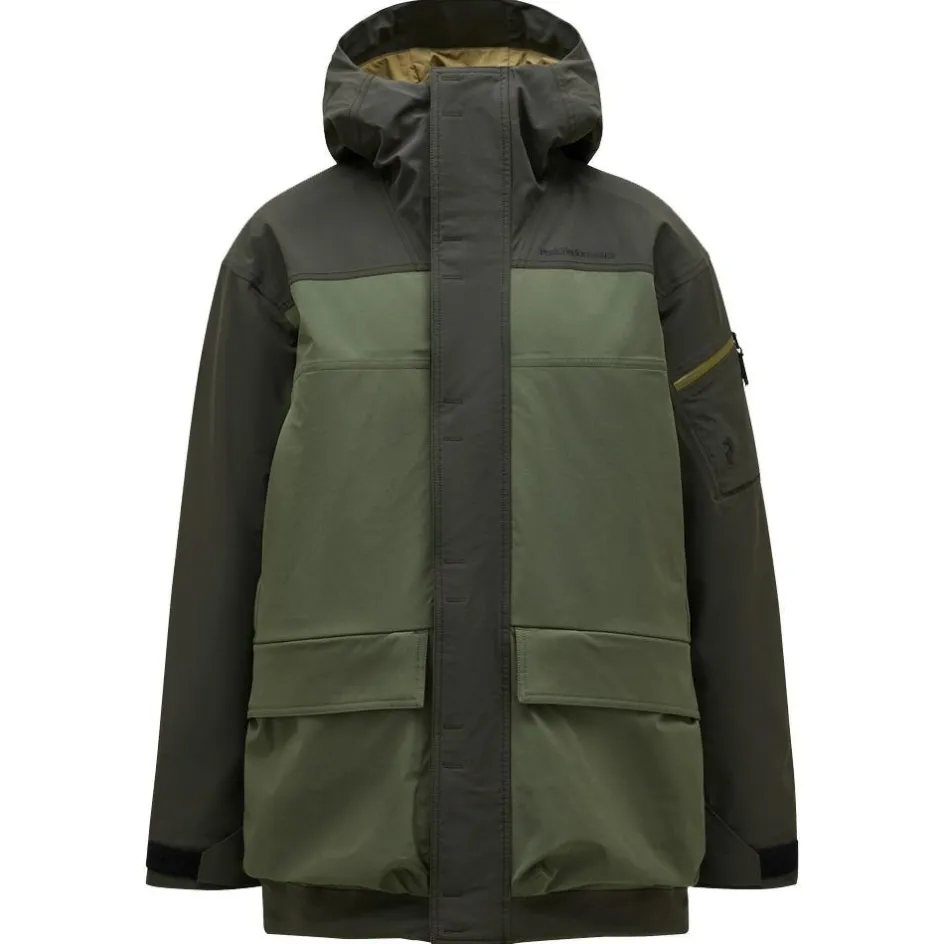 Peak Performance Ski Jassen|Wintersport* 2L Stretch parka winterjas heren olive extreme pine needle