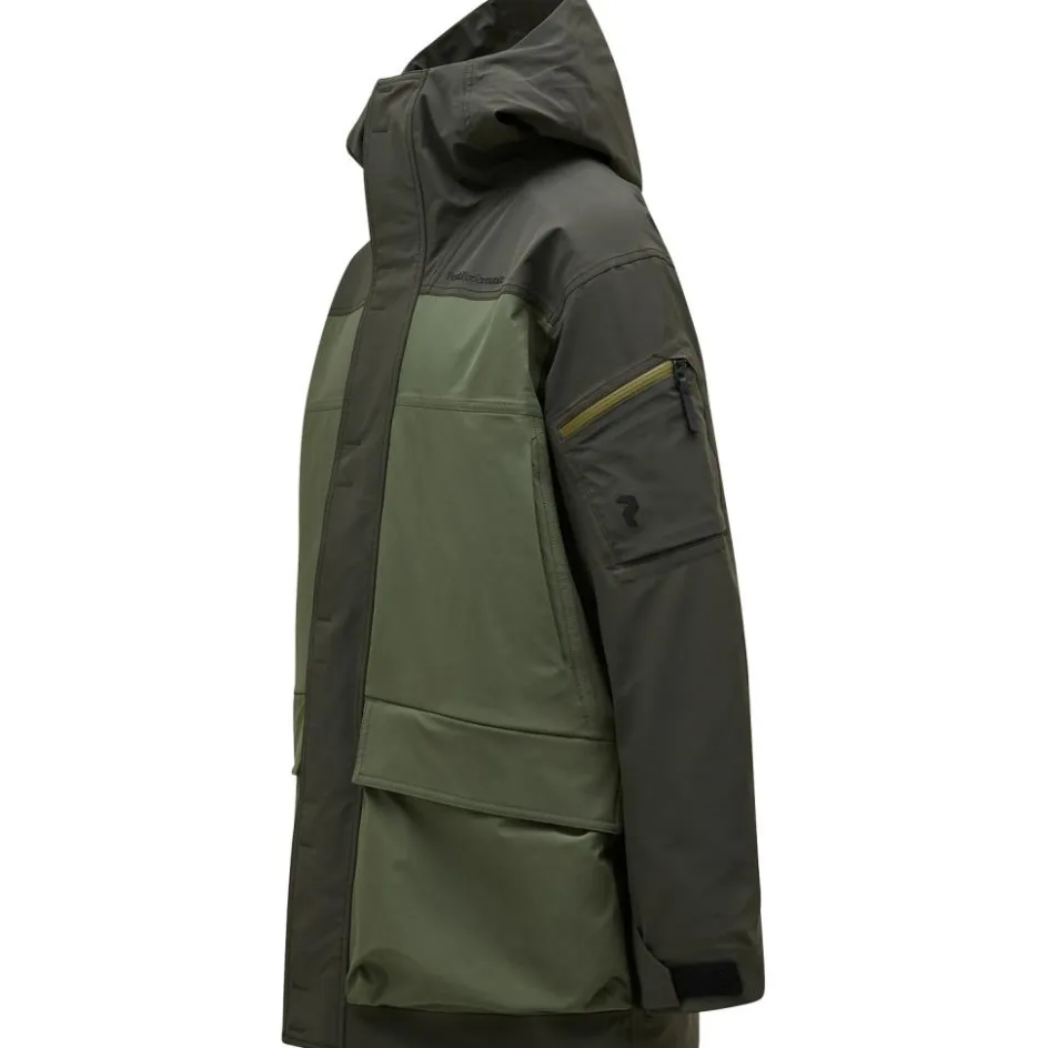 Peak Performance Ski Jassen|Wintersport* 2L Stretch parka winterjas heren olive extreme pine needle