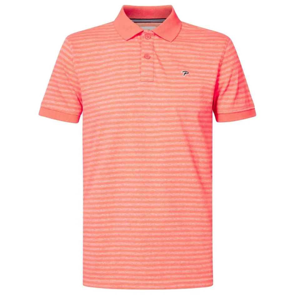 Petrol Industries Shirts, Polo's & Blouses* Polo heren fiery coral
