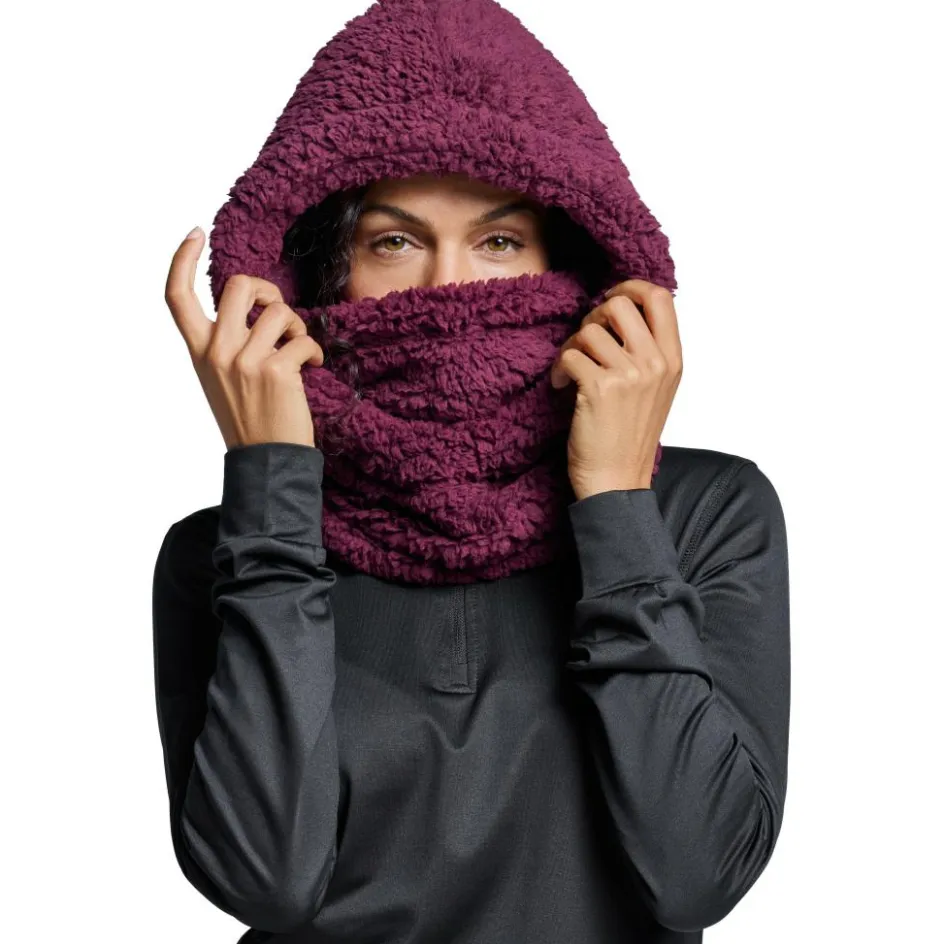 Poederbaas Mutsen|Wintersport*Fluffy balaclava bordeaux