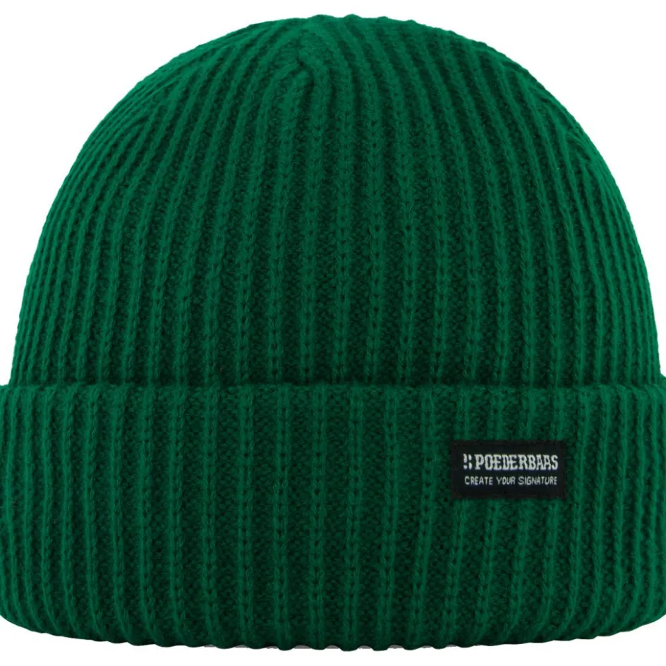 Poederbaas Mutsen|Wintersport*Royal Rib muts green