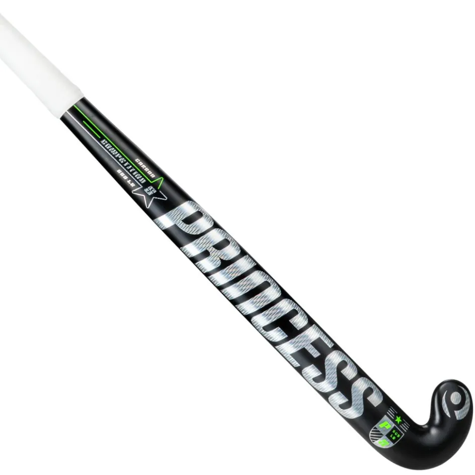 Princess Hockey Hockeystick* Competition 5 STAR SG9 Low Bow hockeystick black green - 36,5 inch