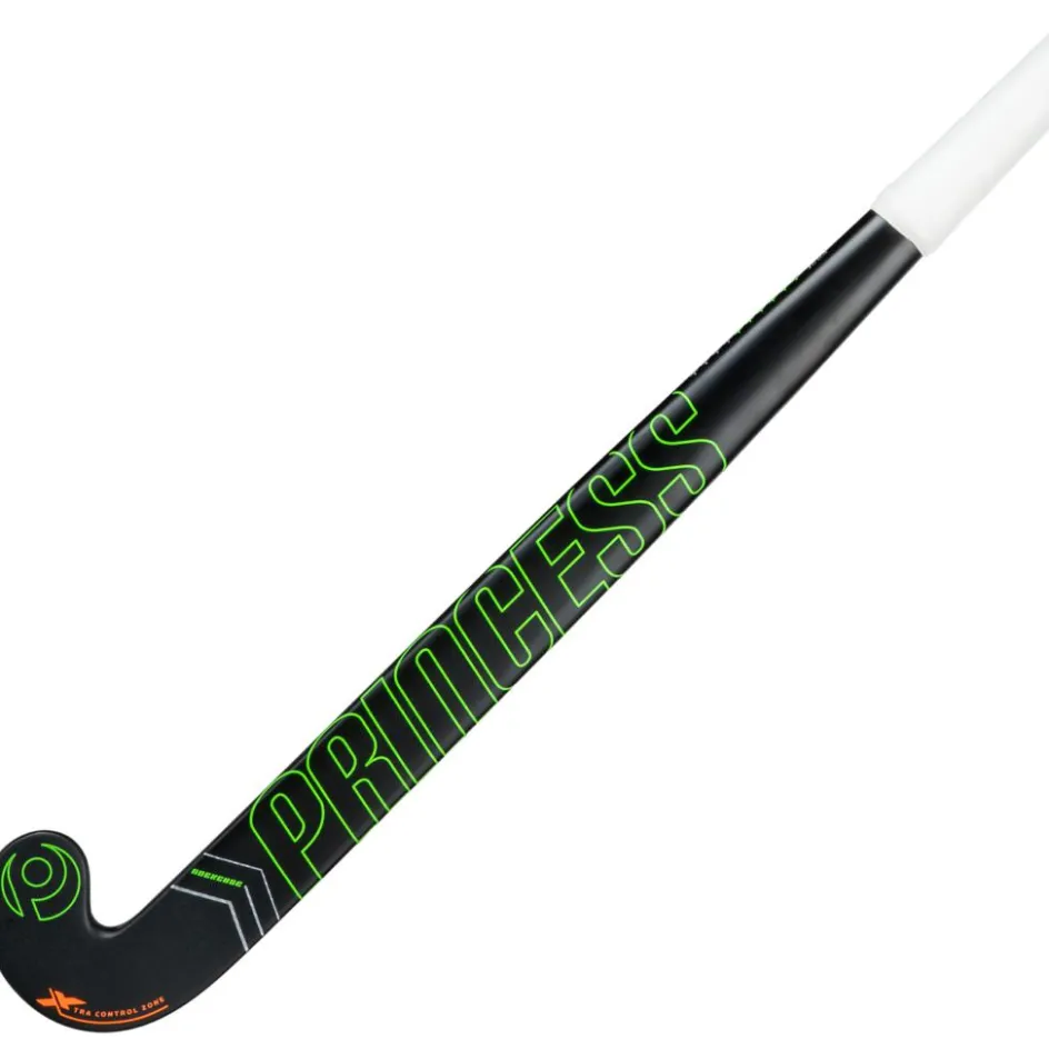 Princess Hockey Hockeystick* Competition 5 STAR SG9 Low Bow hockeystick black green - 36,5 inch