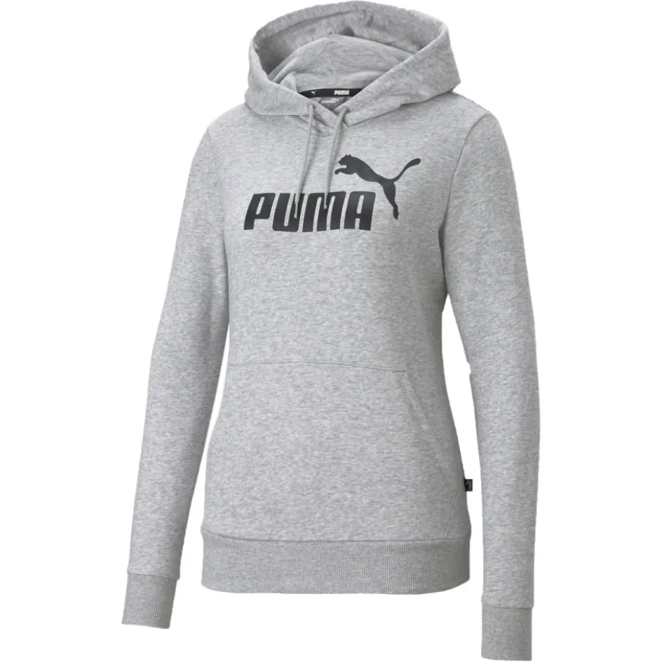 Puma Truien & Vesten*Essentials Logo hoodie dames light grey heather