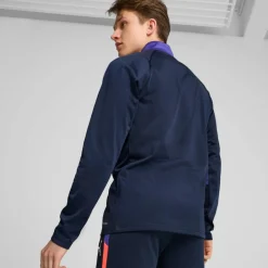 Puma Voetbalkleding*IndividualLIGA 1/4 Zip trainingsshirt heren club navy