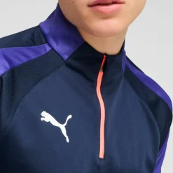 Puma Voetbalkleding*IndividualLIGA 1/4 Zip trainingsshirt heren club navy
