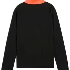 Puma Voetbalkleding*IndividualLIGA 1/4 Zip trainingsshirt junior black heat fire