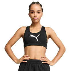 Puma Sportbh's*4KEEPS sport bh dames black big white cat