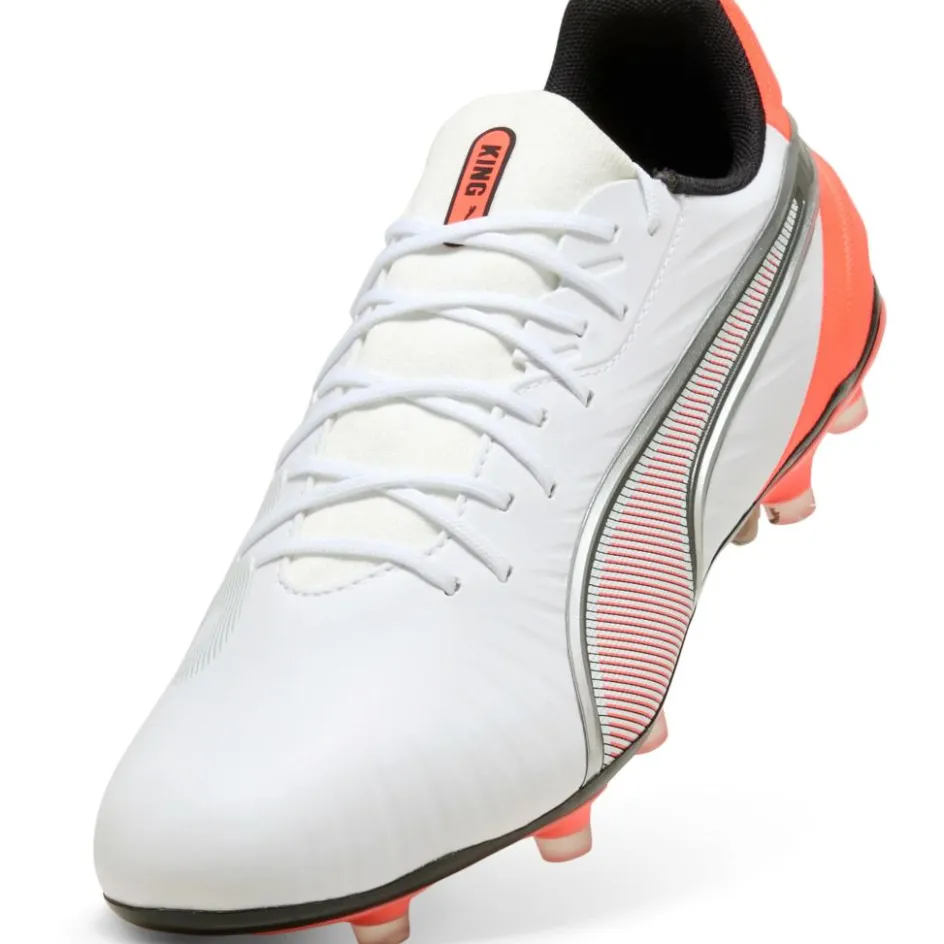 Puma Voetbalschoenen*King Match FG - AG voetbalschoenen white silver glowing red