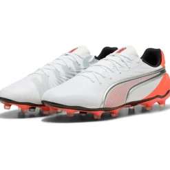 Puma Voetbalschoenen*King Match FG - AG voetbalschoenen white silver glowing red