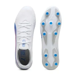 Puma Voetbalschoenen*KING MATCH FG AG voetbalschoenen heren white bluemazing flat light grey
