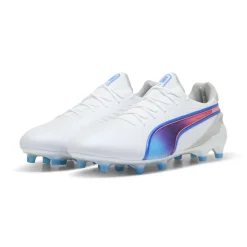 Puma Voetbalschoenen*KING ULTIMATE FG AG voetbalschoenen heren white bluemazing flat light grey sunset glow