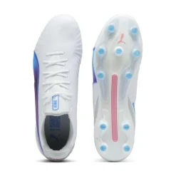 Puma Voetbalschoenen*KING ULTIMATE FG AG voetbalschoenen heren white bluemazing flat light grey sunset glow