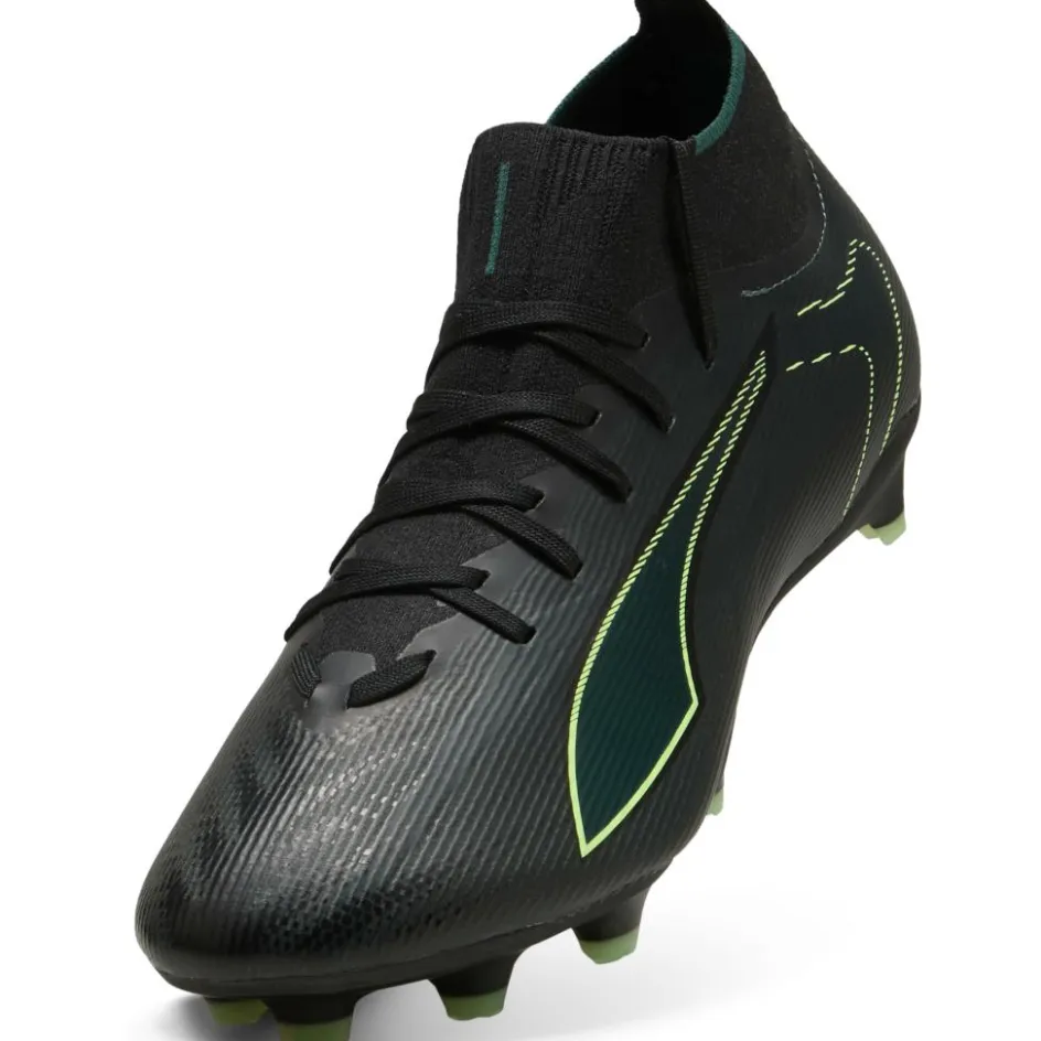 Puma Voetbalschoenen*Ultra 6 Match+ FG - AG voetbalschoenen black fizzy light green terrain