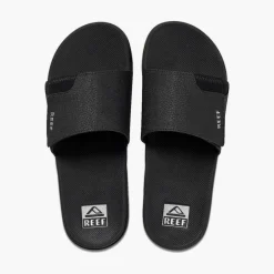 Reef Badslippers|Slippers*Fanning slippers heren black silver
